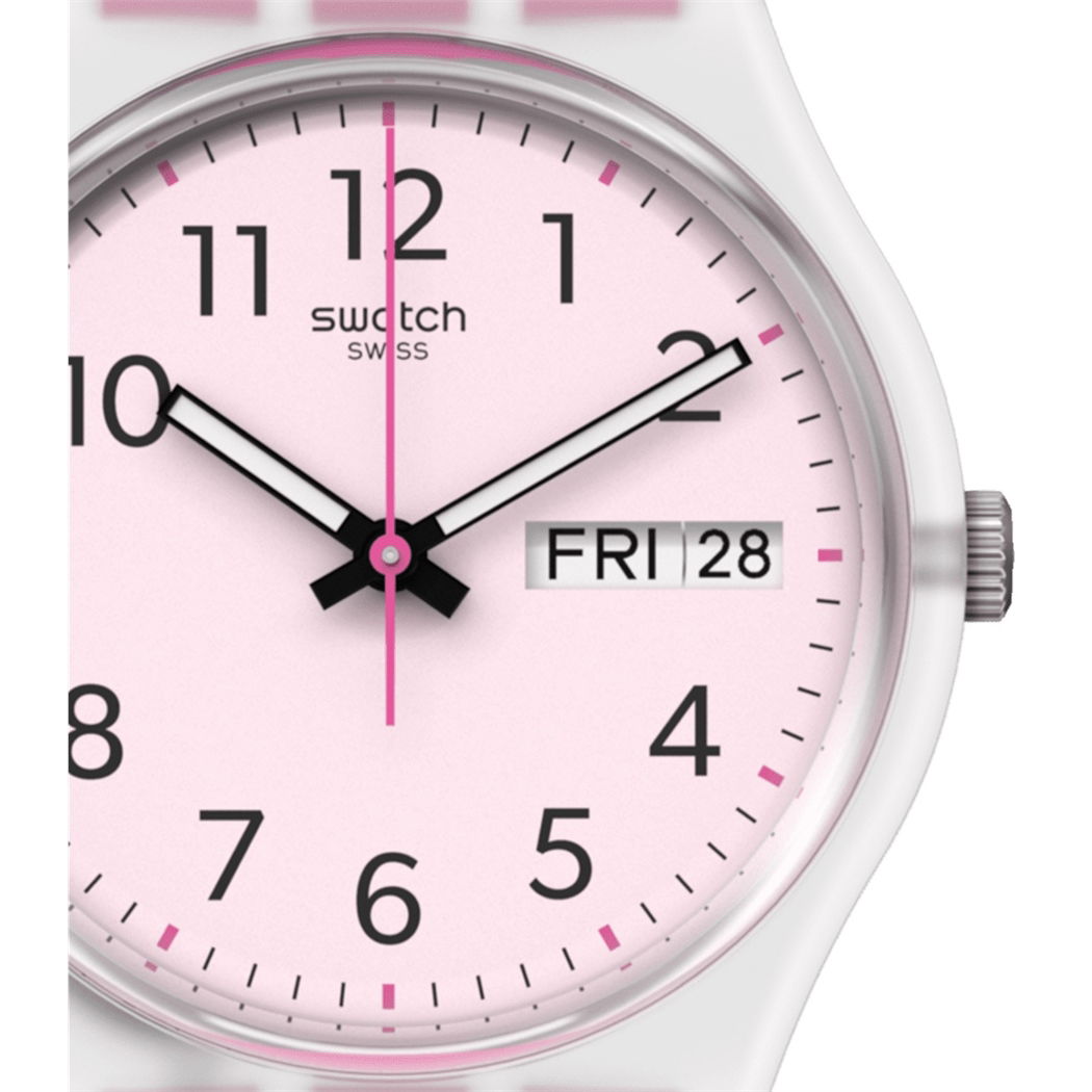 Swatch Ge724 RINSE REPEAT PINK Kol Saati