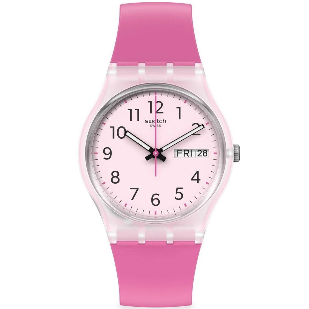 Swatch Ge724 RINSE REPEAT PINK Kol Saati