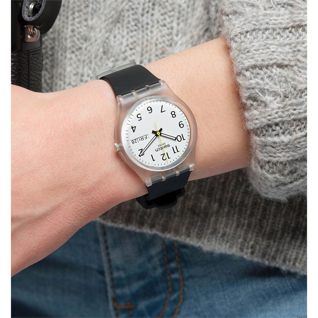 Swatch Ge726 RINSE REPEAT BLACK Kol Saati