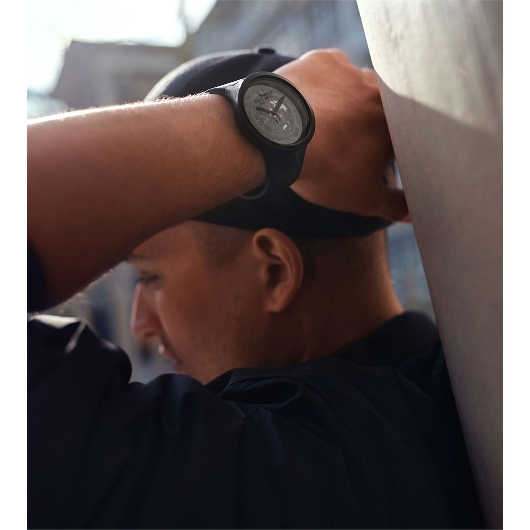 Swatch Sb03b100 C-BLACK Big Bold Ceramic