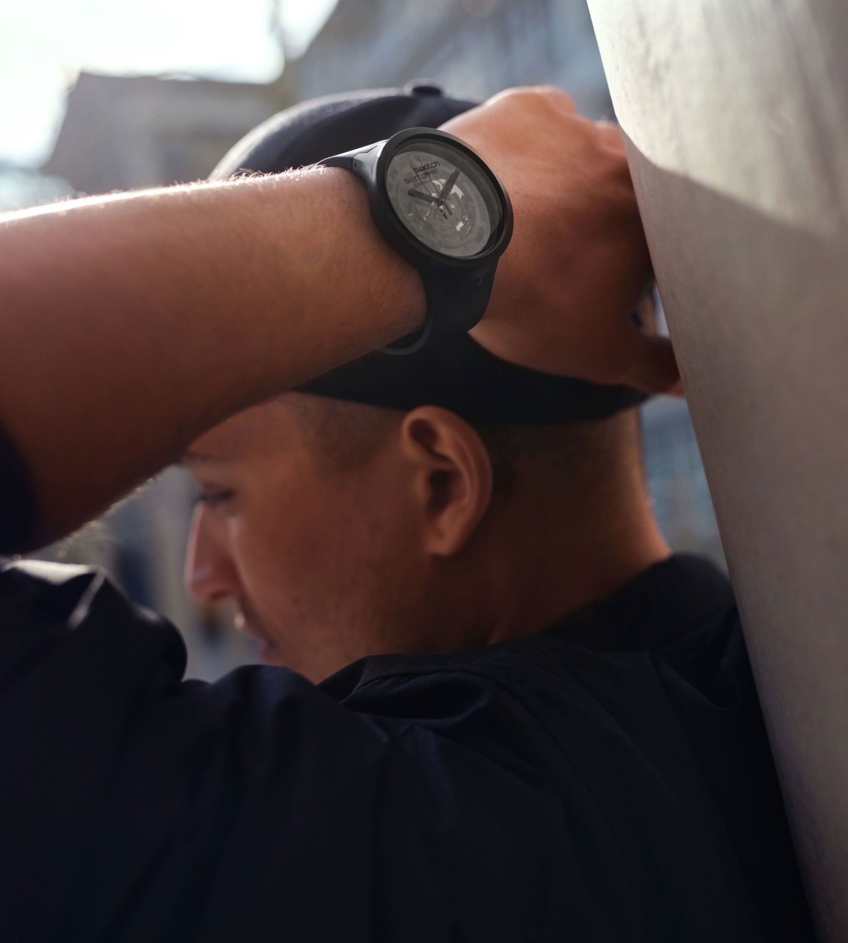 Swatch Sb03b100 C-Black Big Bold Ceramic Kol Saati