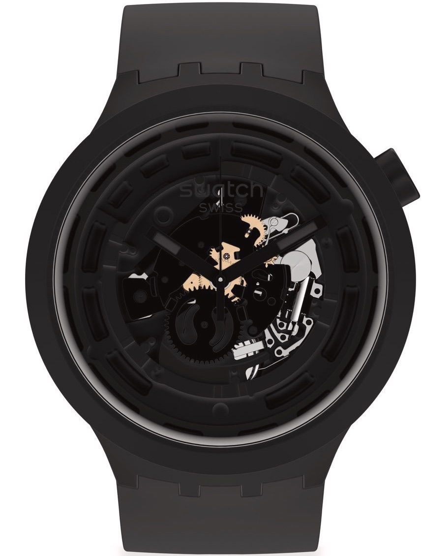 Swatch Sb03b100 C-Black Big Bold Ceramic Kol Saati