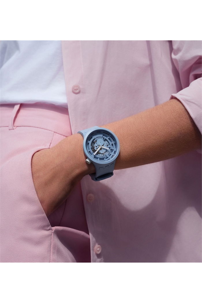Swatch Sb03n100 C-BLUE Big Bold Ceramic