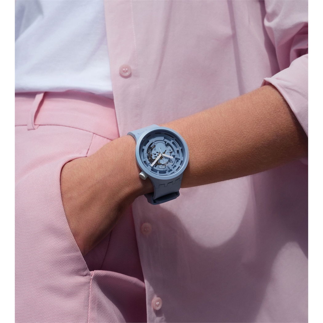 Swatch Sb03n100 C-BLUE Big Bold Ceramic