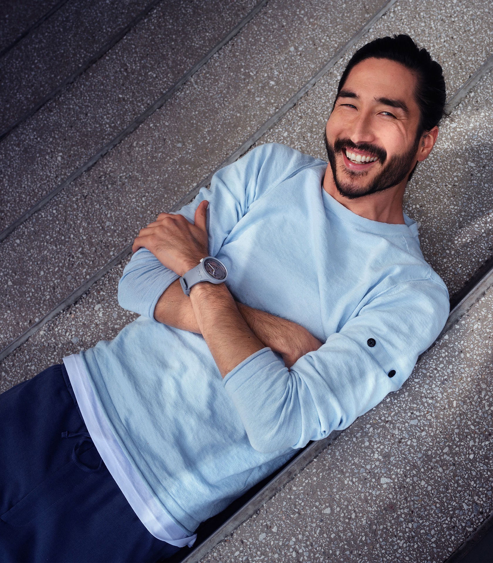 Swatch Sb03n100 C-BLUE Big Bold Ceramic