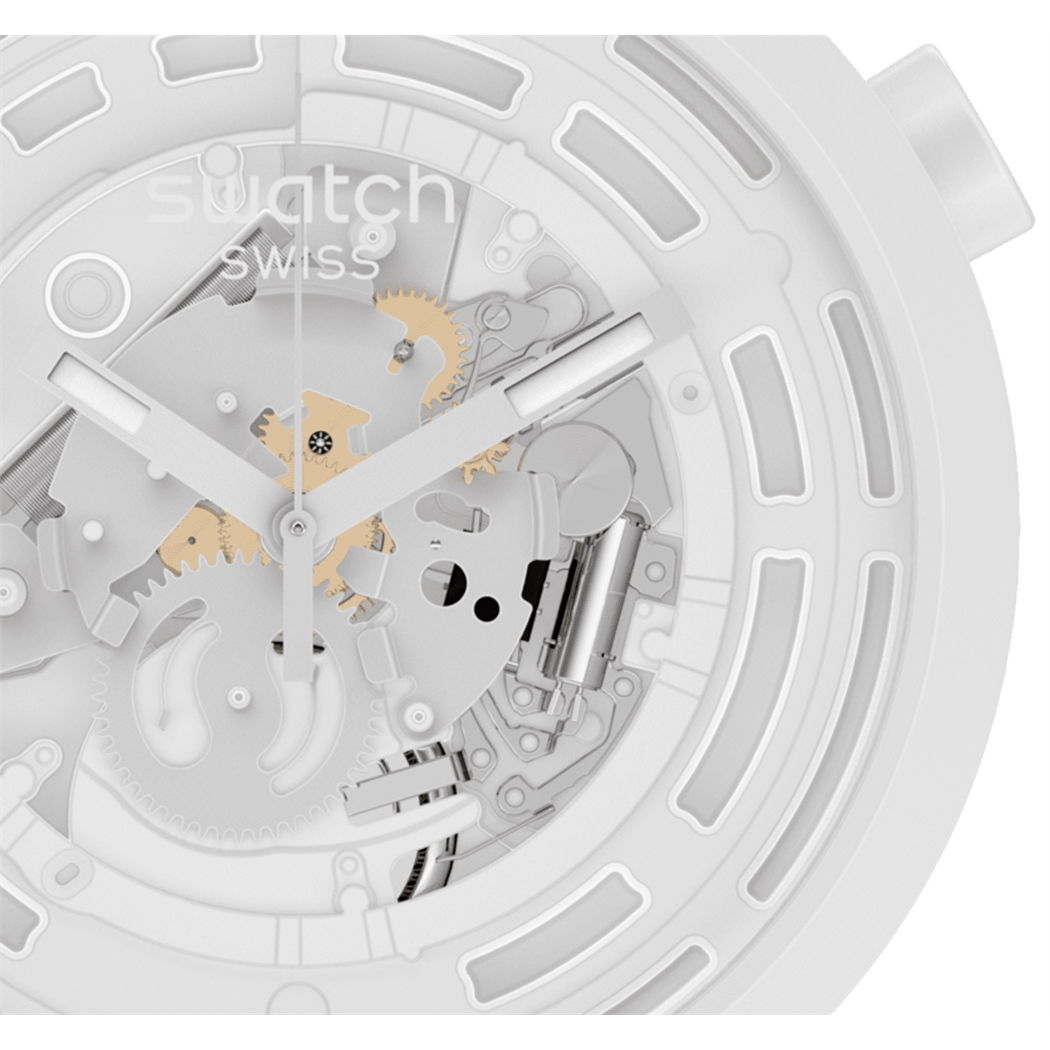Swatch Sb03w100 C-WHITE Big Bold Ceramic