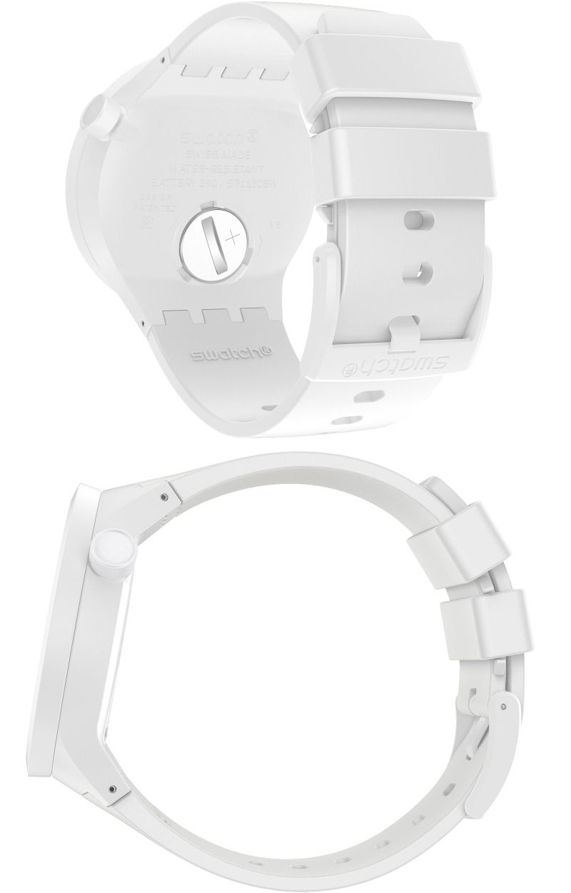 Swatch Sb03w100 C-WHITE Big Bold Ceramic