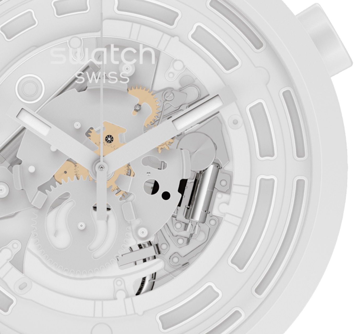 Swatch Sb03w100 C-WHITE Big Bold Ceramic