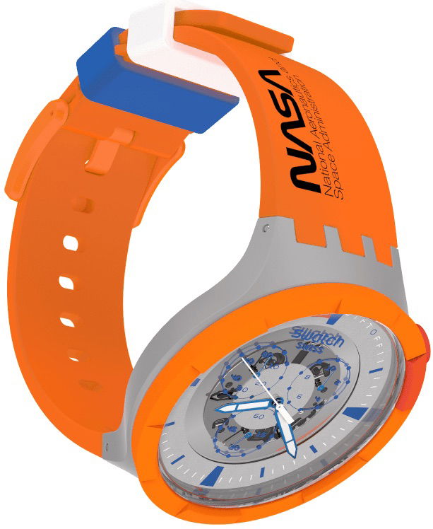 Swatch Sb04z401 LAUNCH BIG BOLD NASA