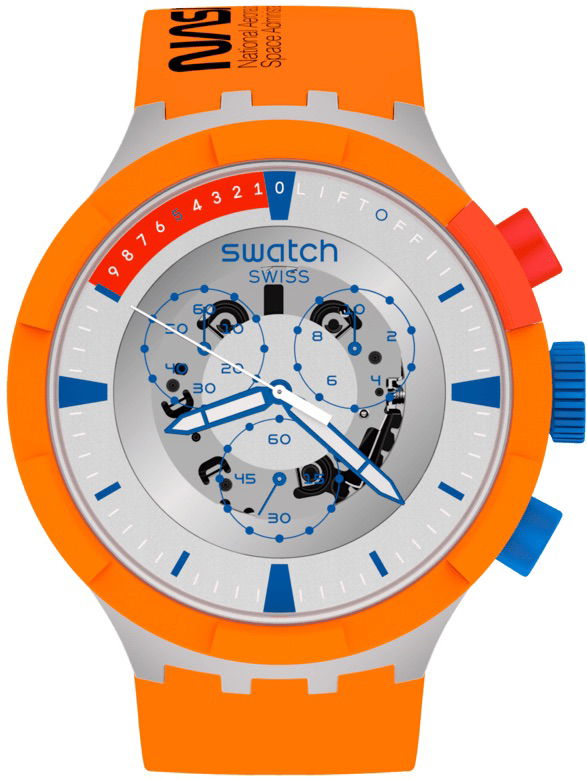 Swatch Sb04z401 LAUNCH BIG BOLD NASA