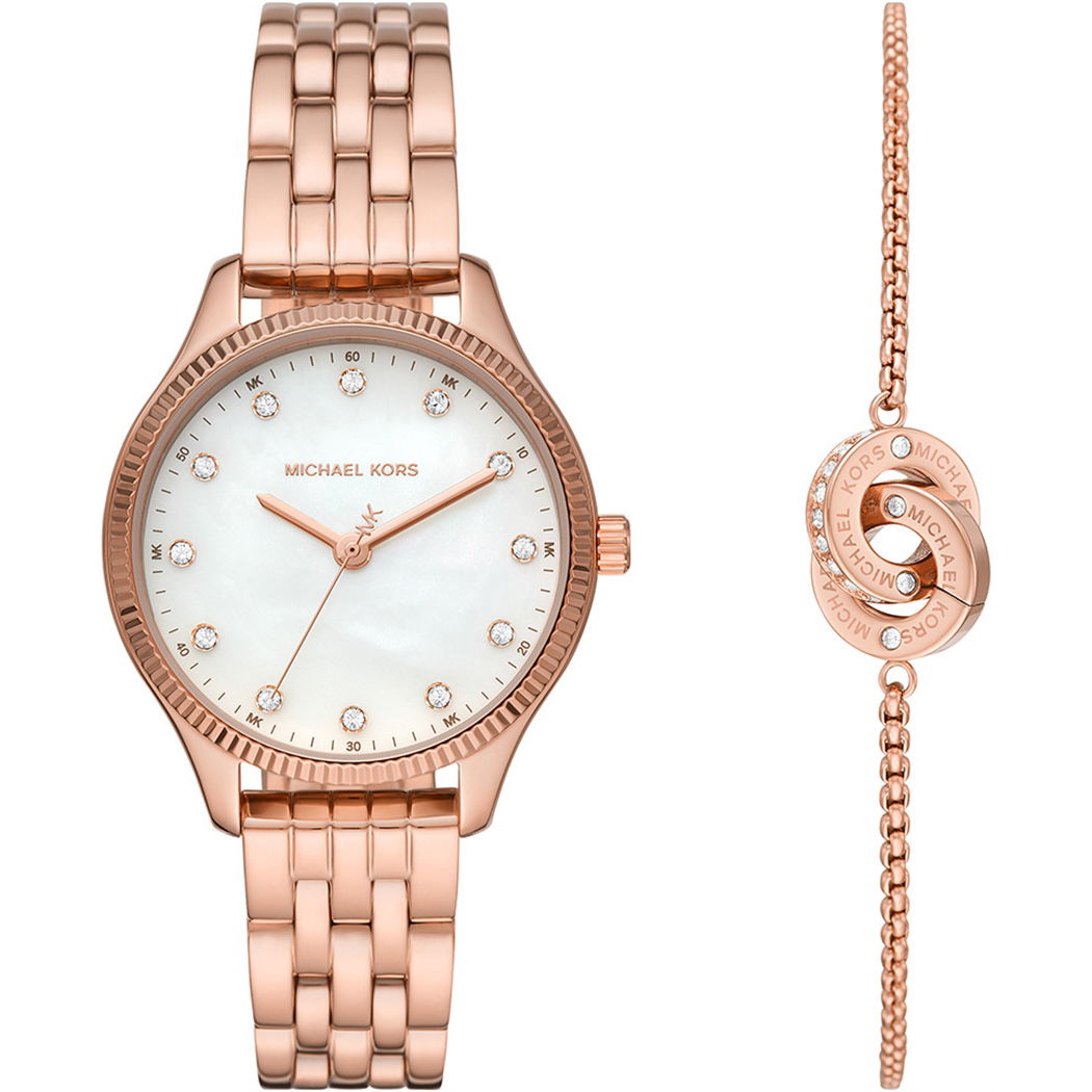 Michael Kors Mk1025 Kadın Set Kol Saati ve Bileklik