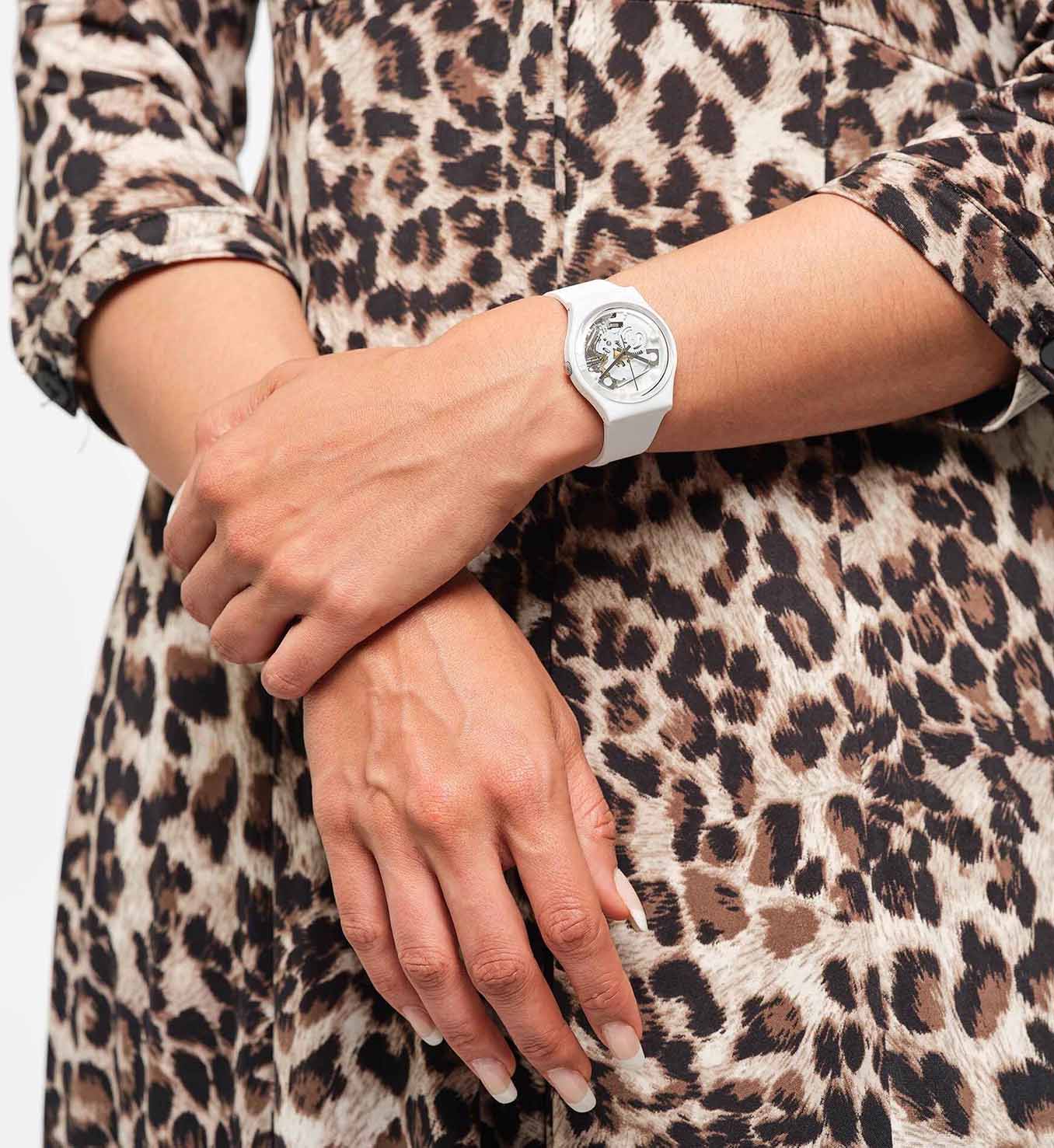 Swatch So31w102 SPOT TIME WHITE Kol Saati