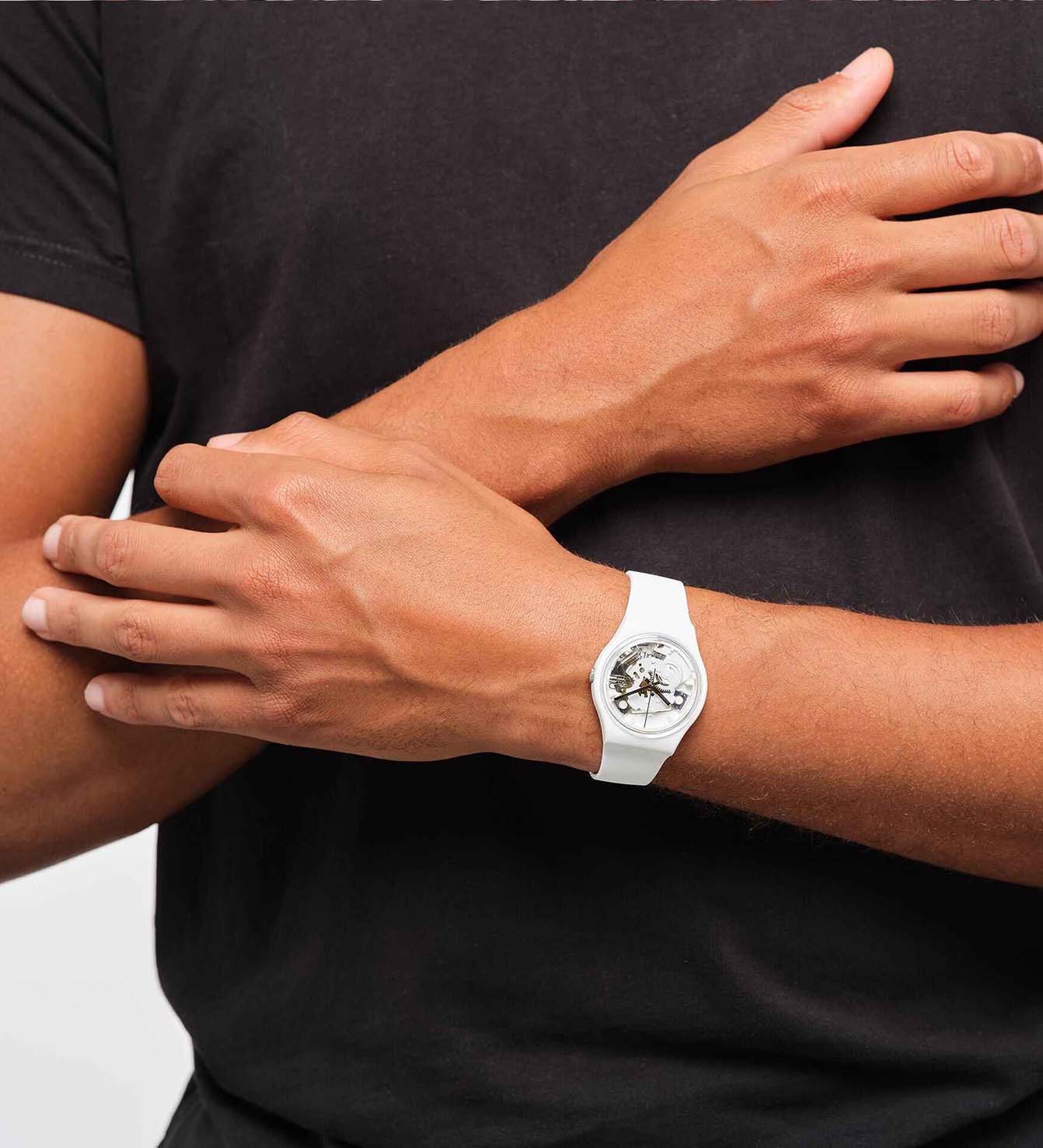 Swatch So31w102 SPOT TIME WHITE Kol Saati