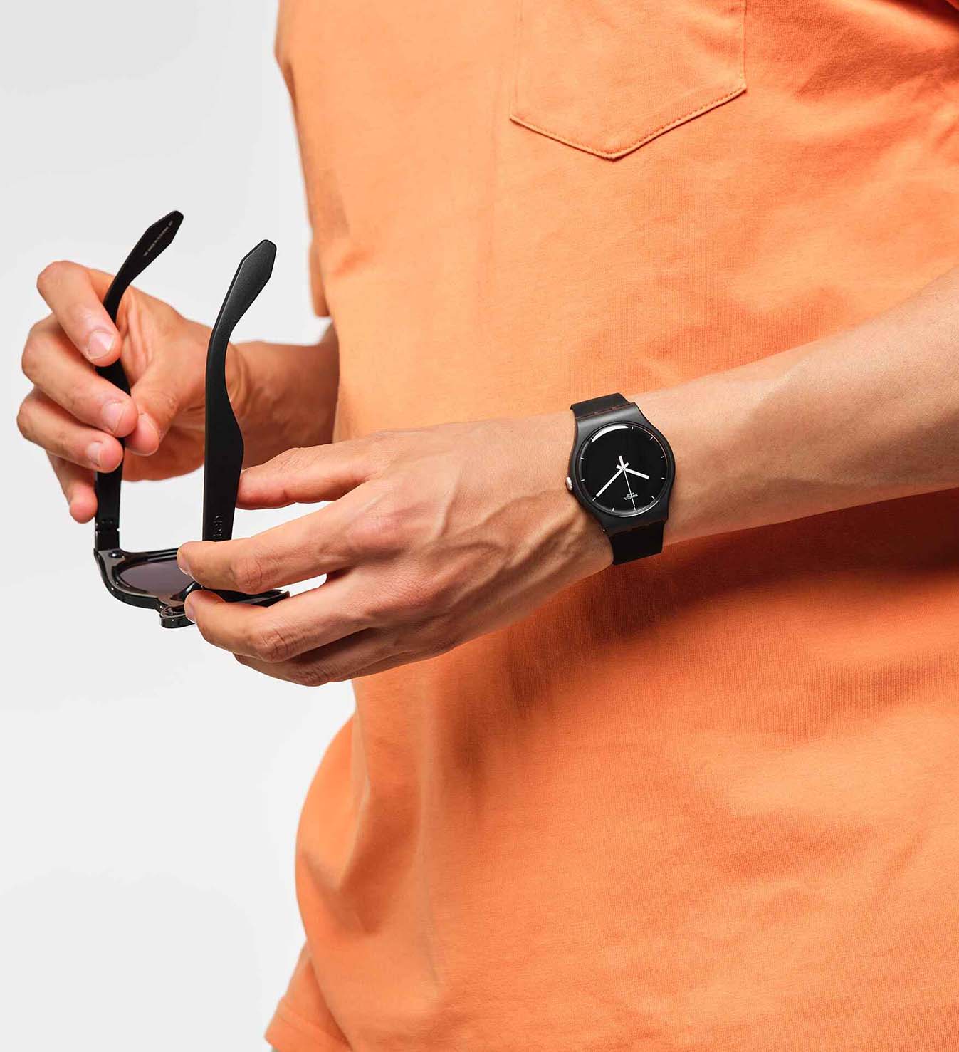 Swatch So32b106 THINK TIME BLACK Kol Saati