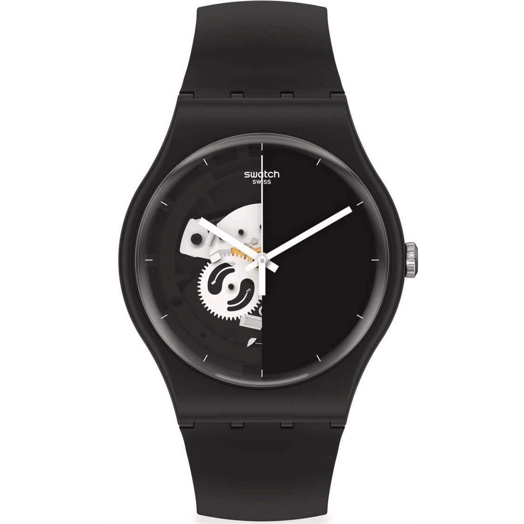 Swatch So32b107 LIVE TIME BLACK Kol Saati