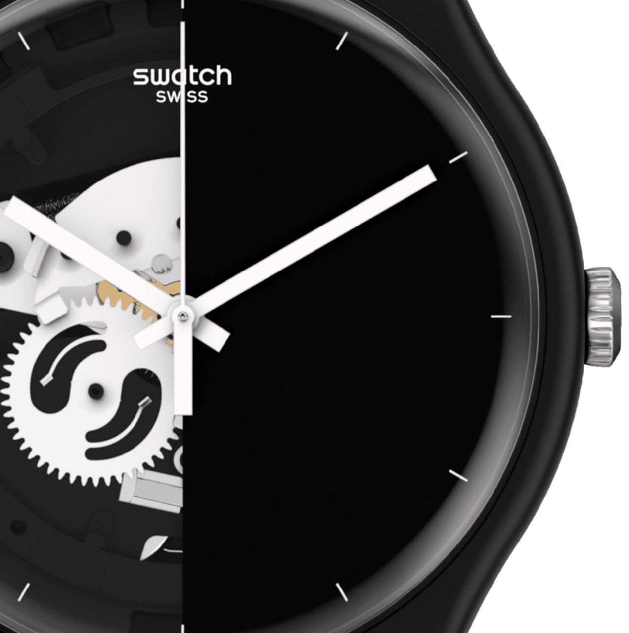 Swatch So32b107 LIVE TIME BLACK Kol Saati