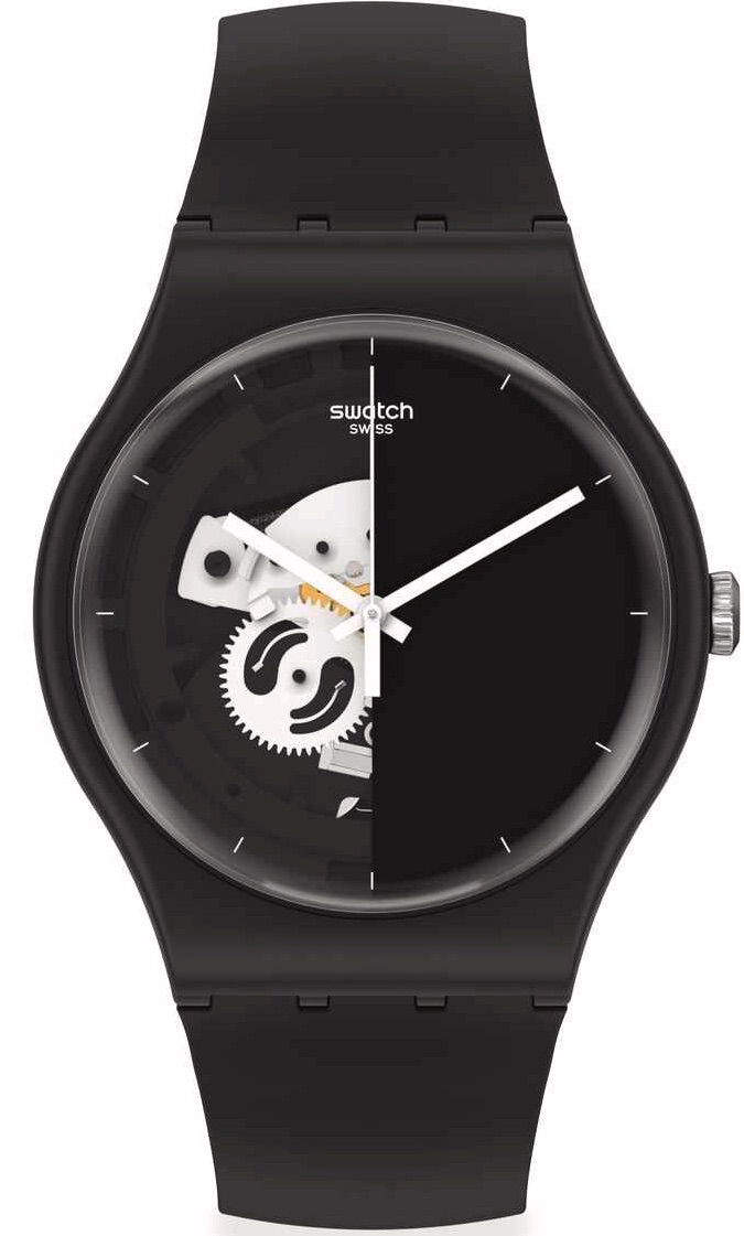 Swatch So32b107 LIVE TIME BLACK Kol Saati