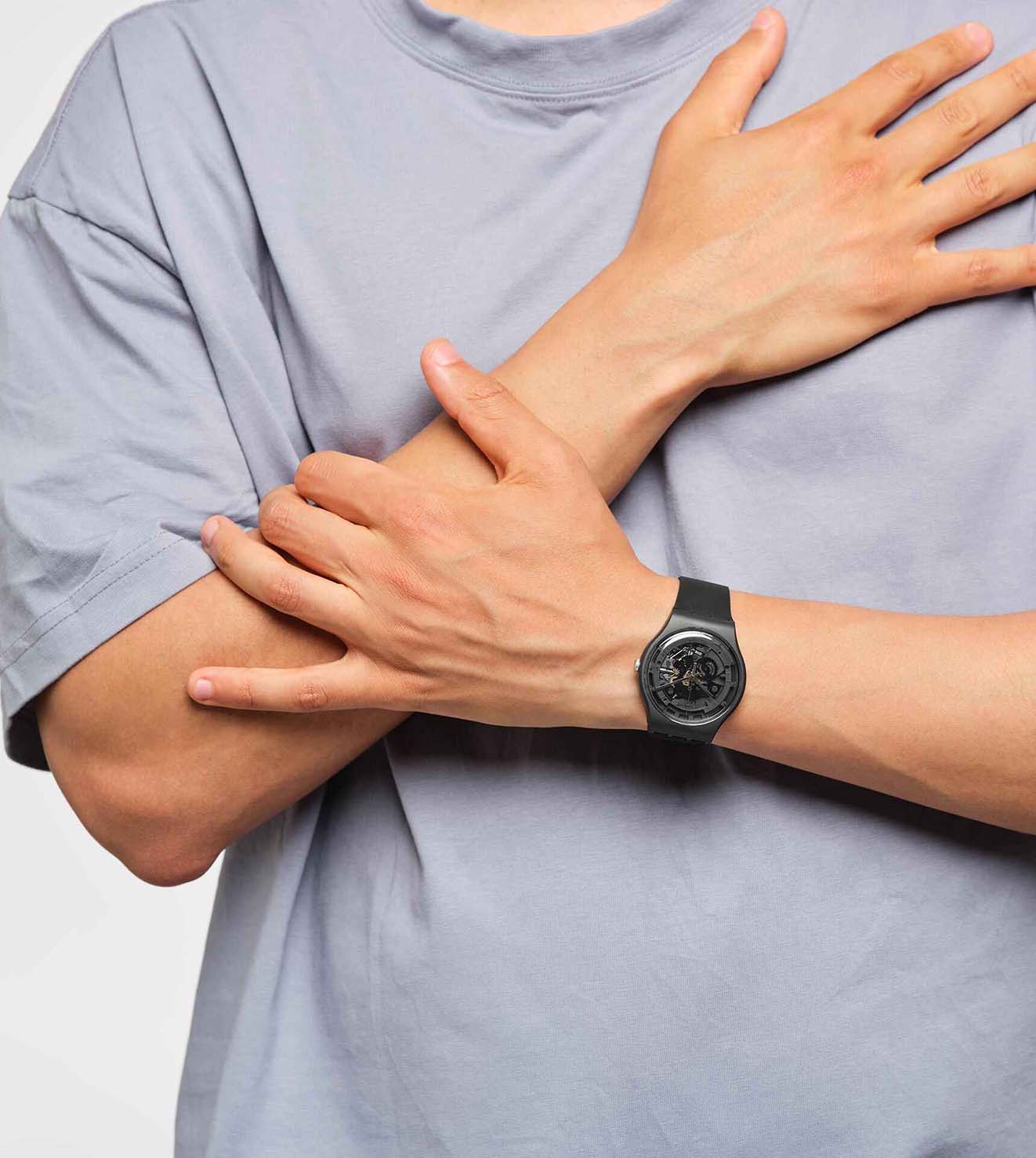 Swatch So32b108 SPOT TIME BLACK Kol Saati