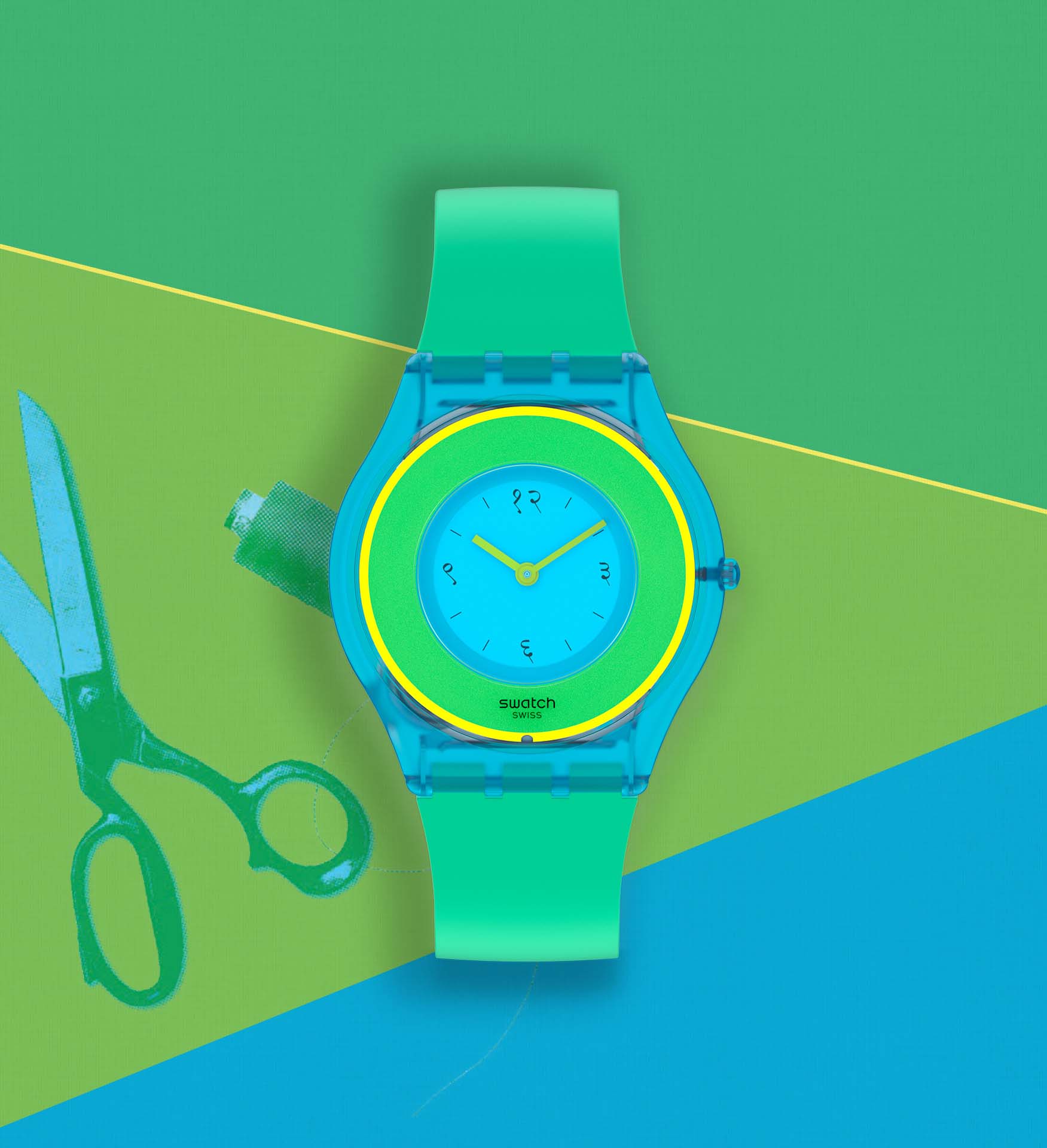Swatch Ss08z100 HARA GREEN 01 Kol Saati