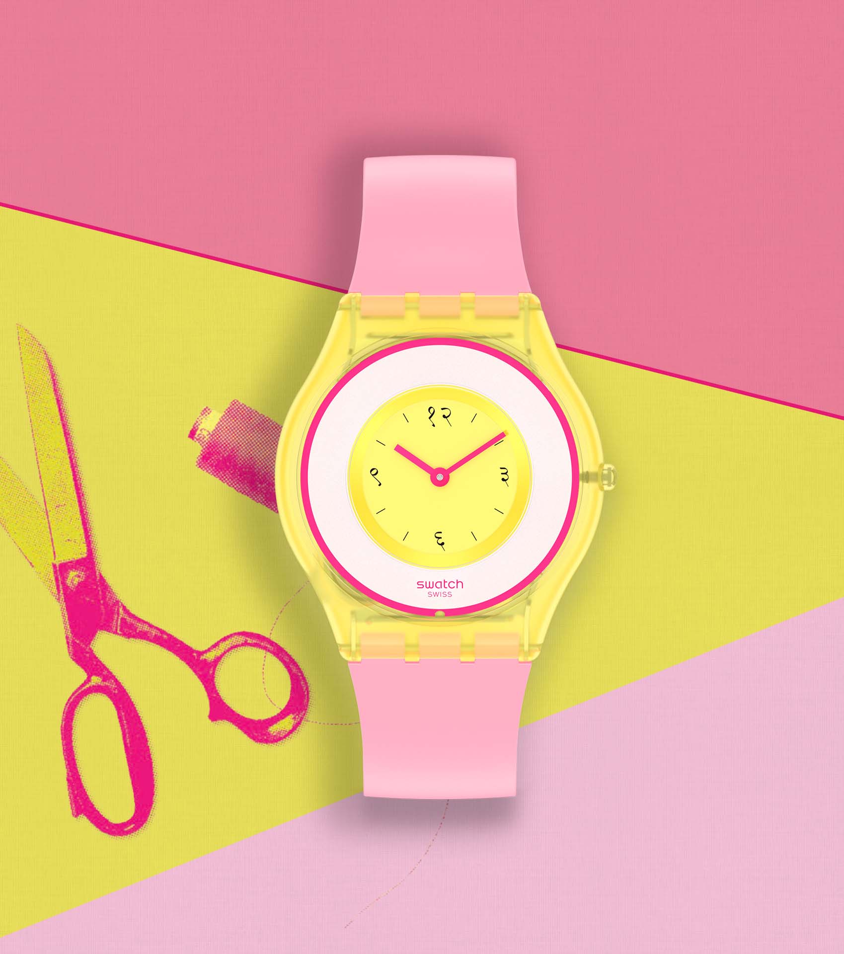 Swatch Ss08z101 PINK DISCO FEVER