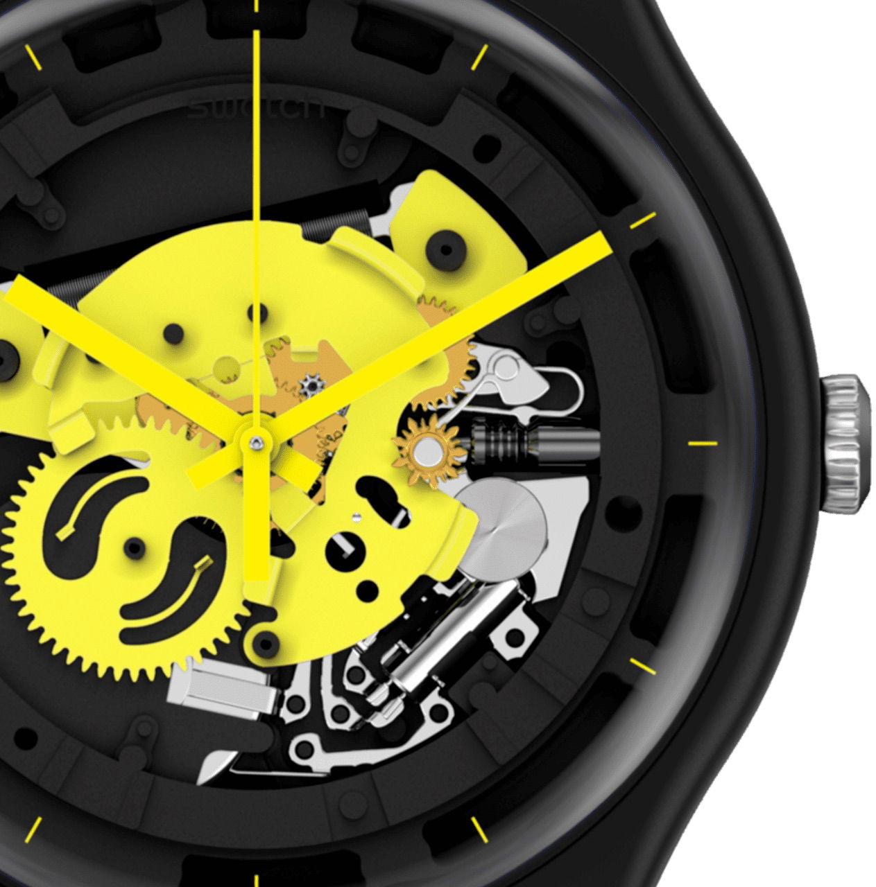 Swatch So32b111 TIME TO YELLOW BIG Kol Saati