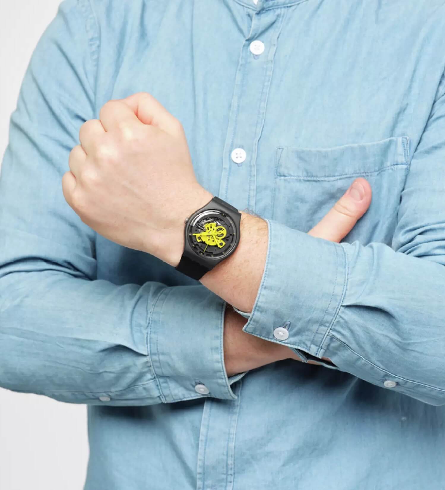 Swatch So32b111 TIME TO YELLOW BIG Kol Saati