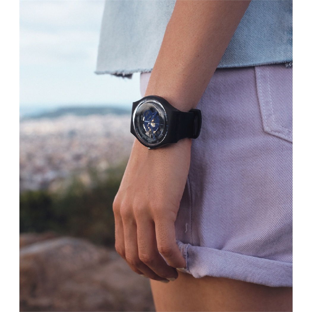 Swatch So32b109 TIME TO BLUE BIG Kol Saati