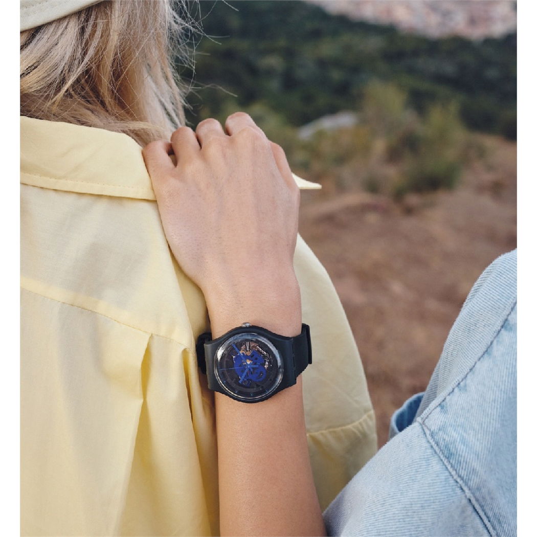 Swatch So32b109 TIME TO BLUE BIG Kol Saati