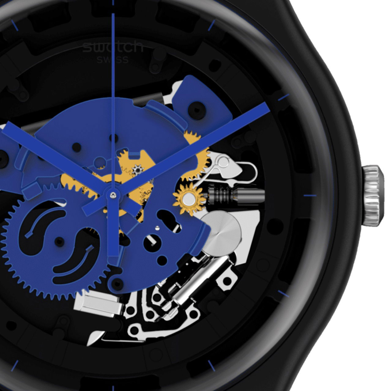 Swatch So32b109 Time To Blue Big Kol Saati