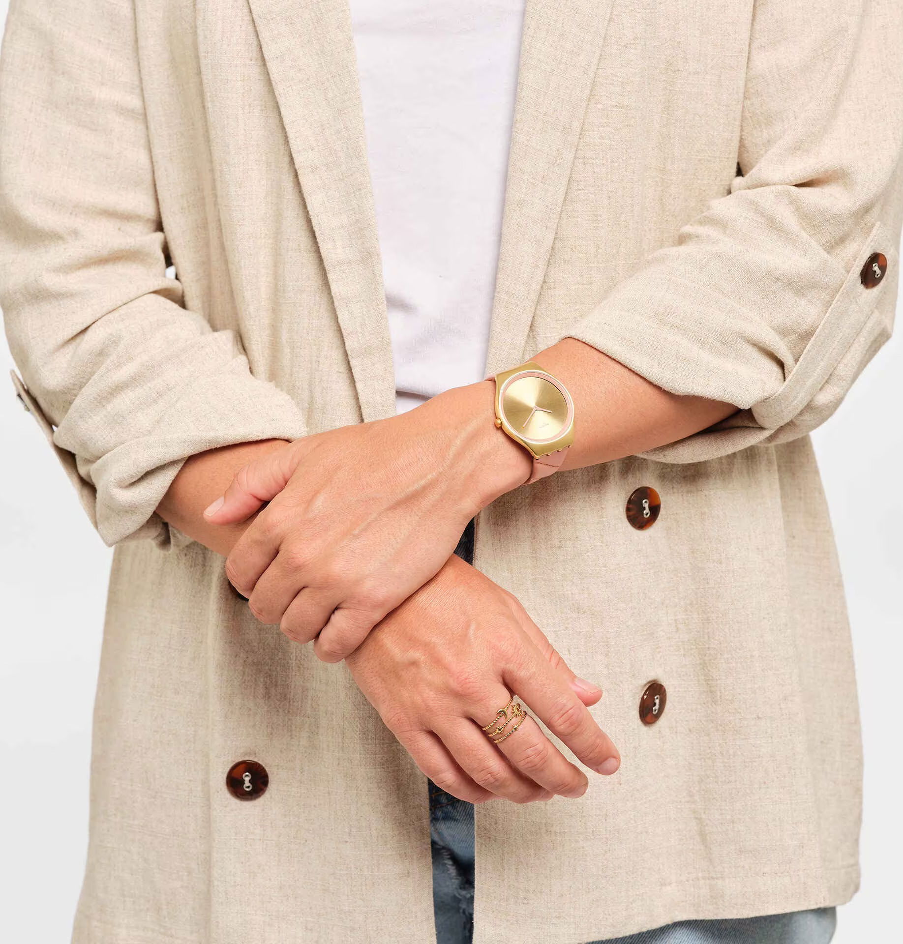 Swatch Syxg114 Blush Quilted Kadın Kol Saati