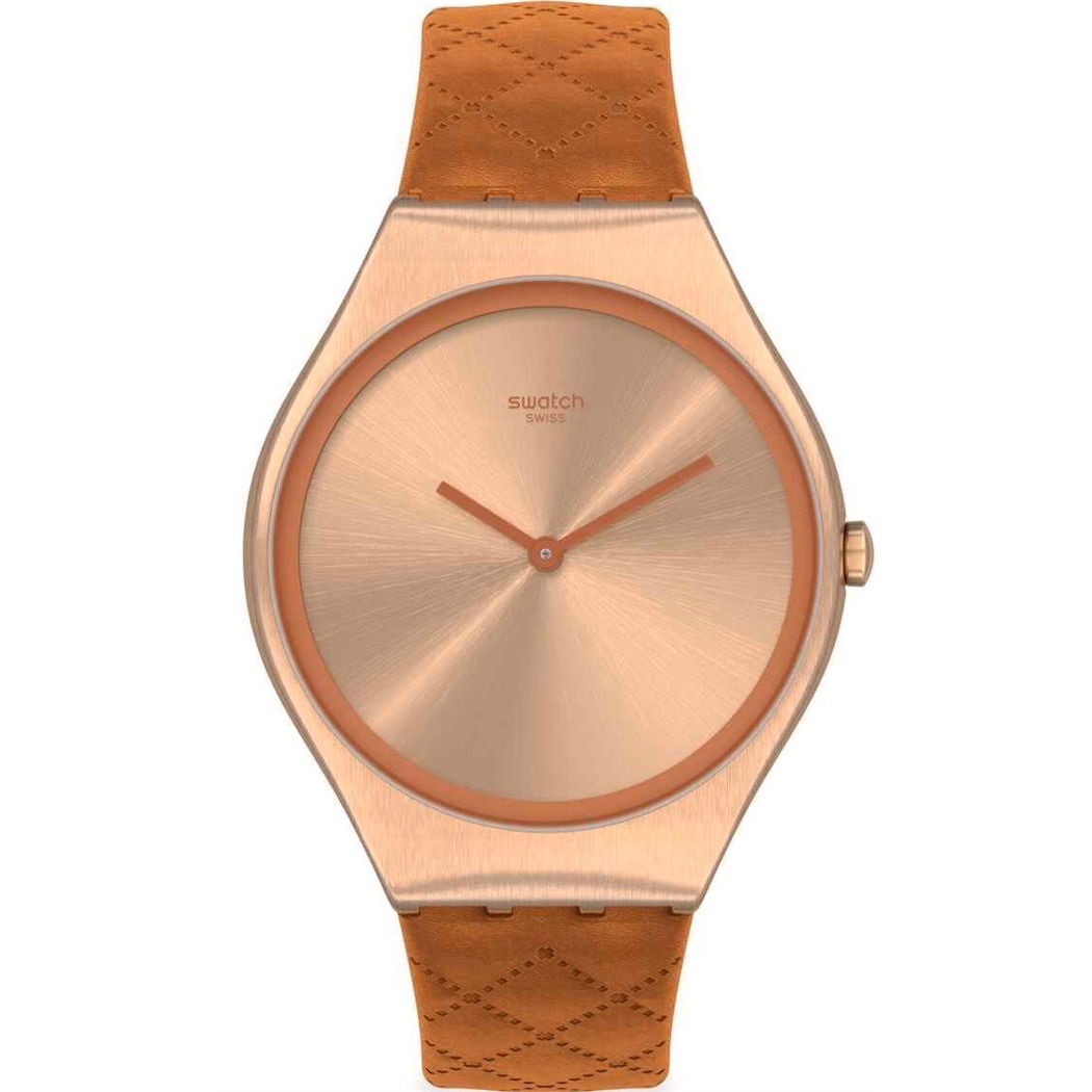 Swatch Syxg115 BROWN QUILTED Kol Saati