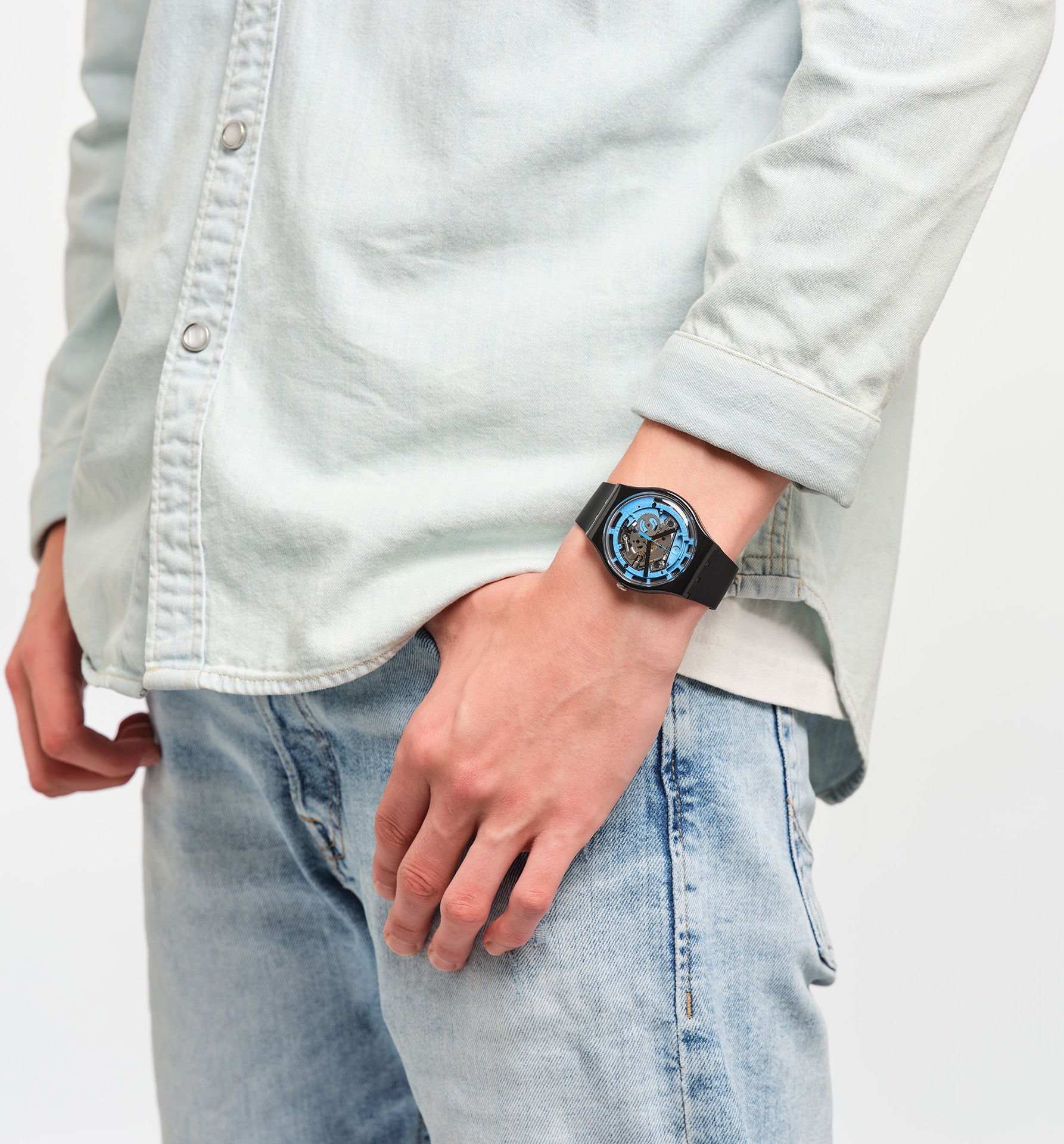 Swatch Suob187 BLUE ANATOMY Kol Saati