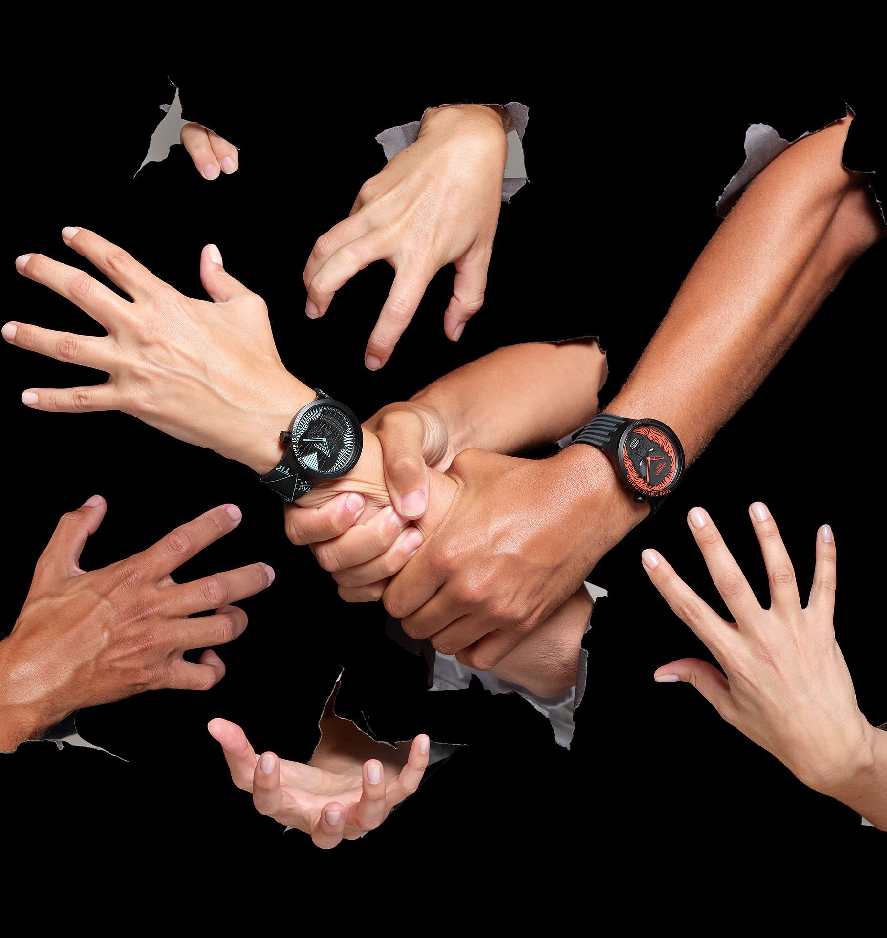 Swatch Sb01b129 RUN BUT YOU CAN'T HIDE