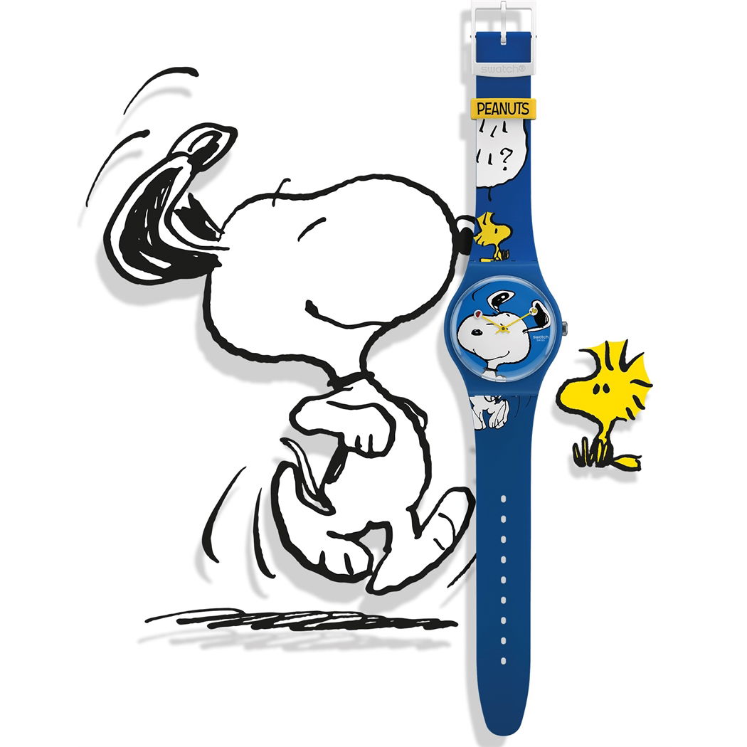 Swatch So29z106 PEANUTS HEE HEE HEE Kol Saati