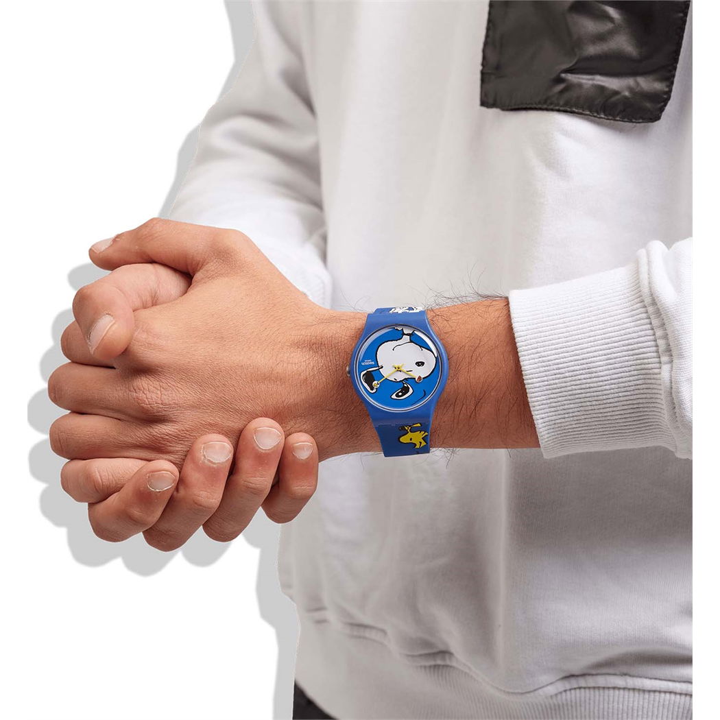 Swatch So29z106 PEANUTS HEE HEE HEE Kol Saati