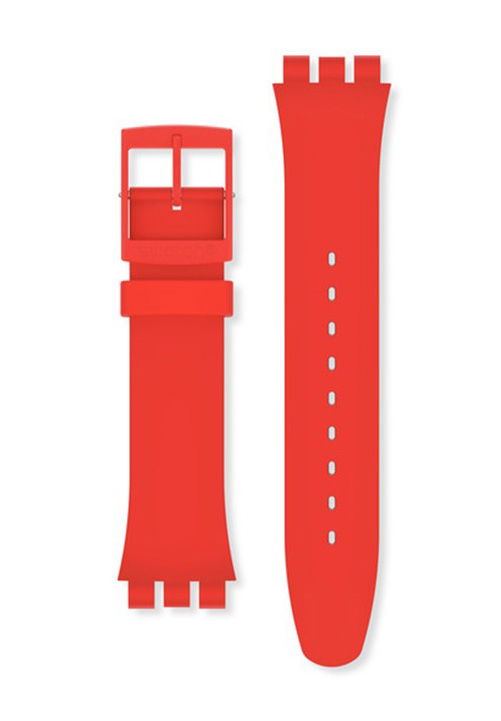 Swatch Kırmızı Silikon Kordon Asuor106