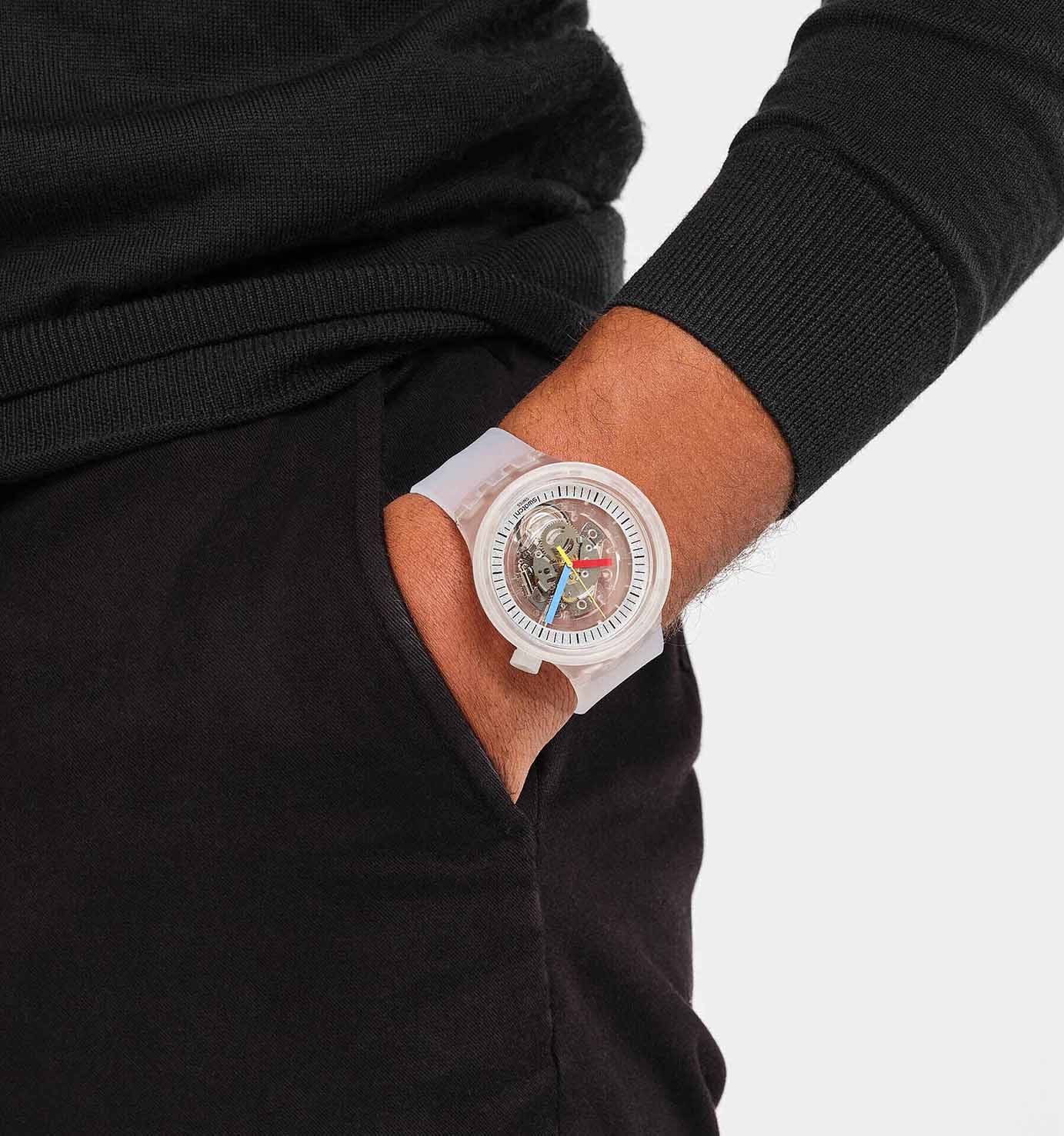 Swatch Sb01k100 CLEARLY BOLD Kol Saati