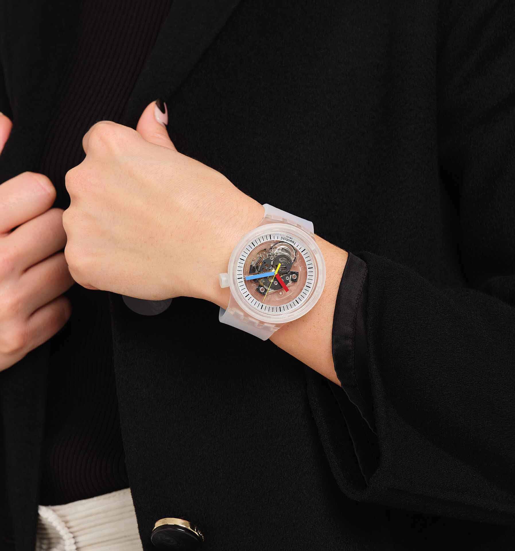 Swatch Sb01k100 CLEARLY BOLD Kol Saati