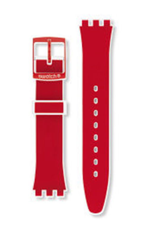 Swatch Kırmızı Silikon Kordon AGW705