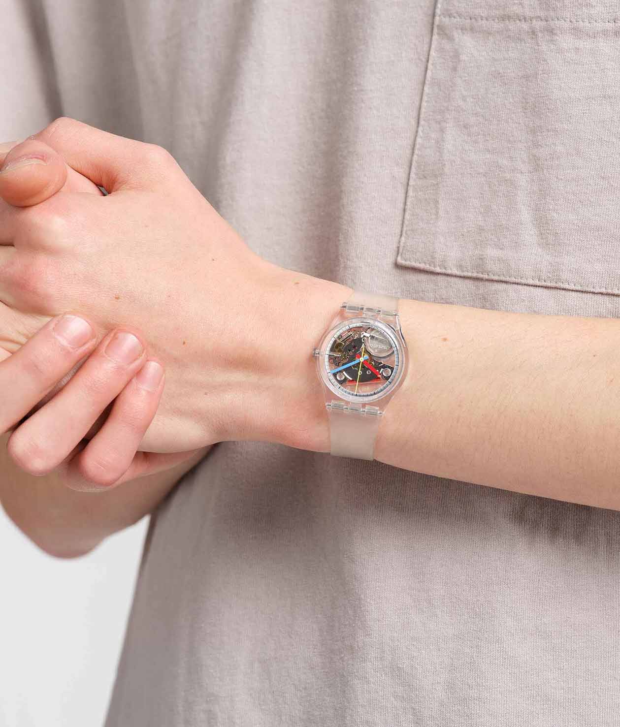 Swatch So28k100 CLEARLY GENT Kol Saati