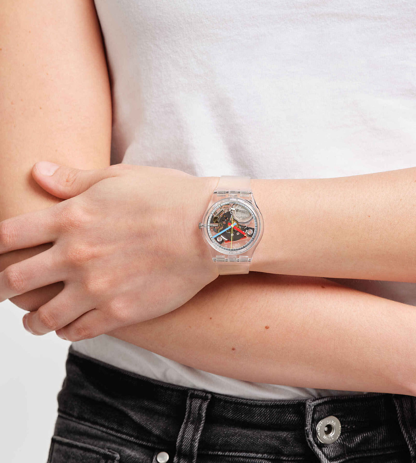 Swatch So28k100 CLEARLY GENT Kol Saati