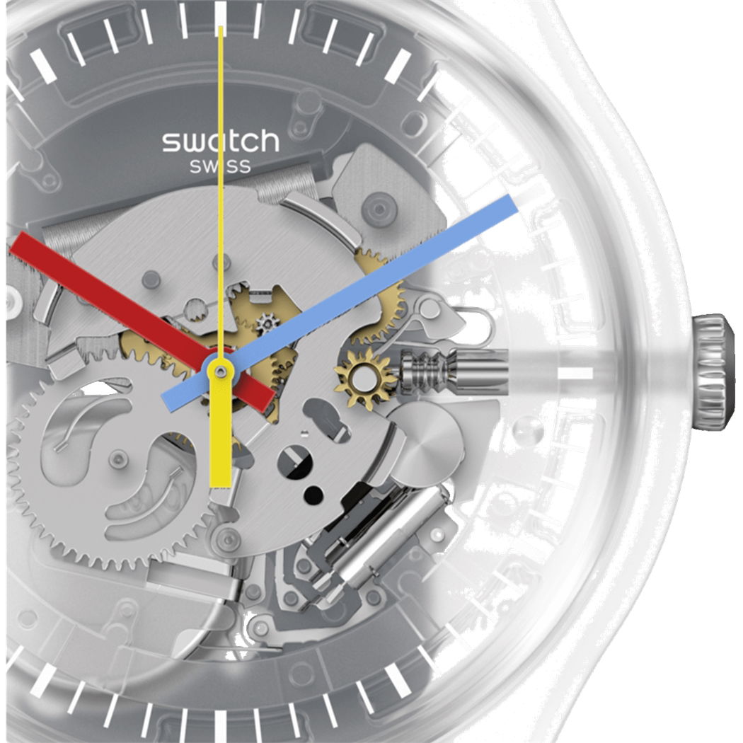 Swatch Suok157 CLEARLY BLACK STRIPED