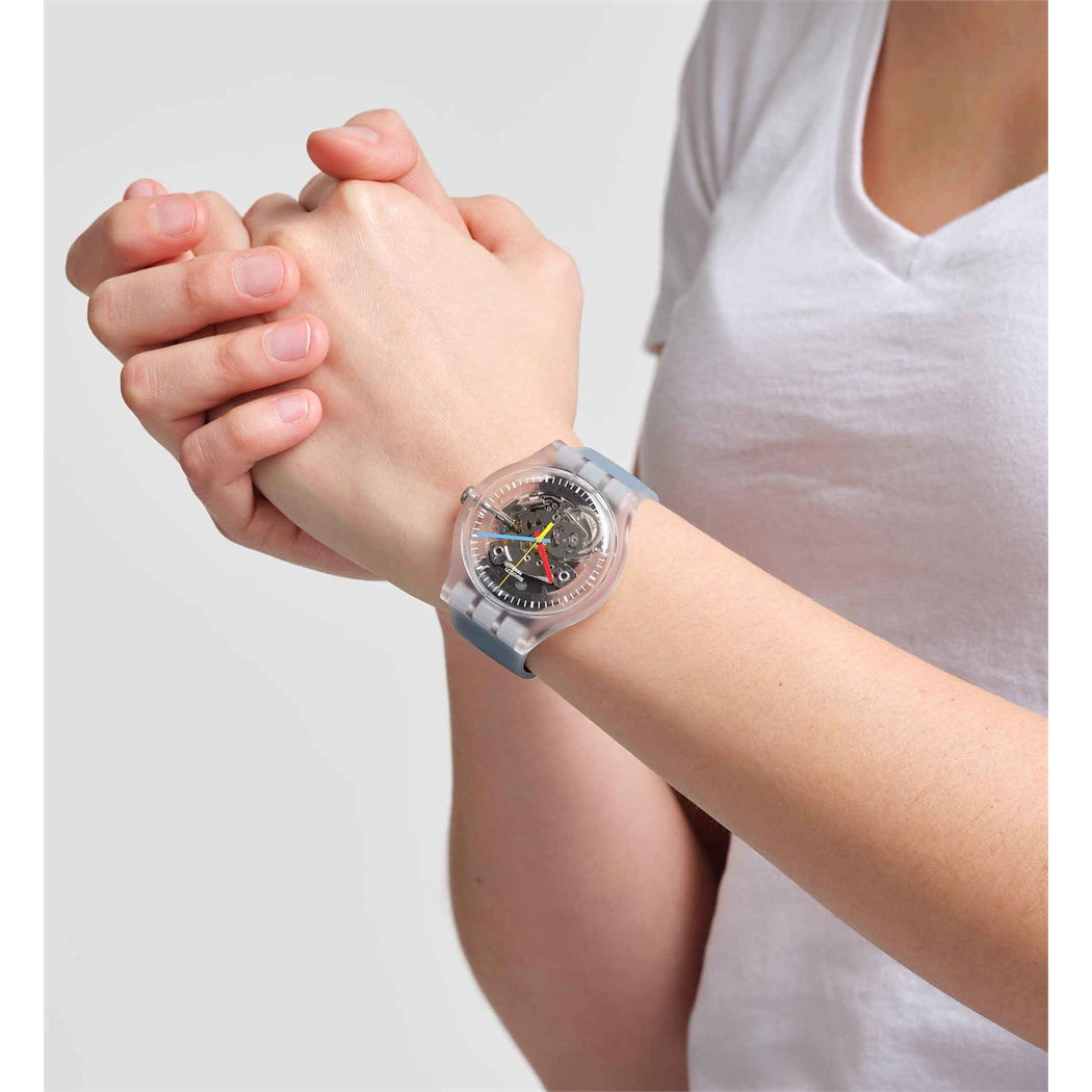 Swatch Suok157 CLEARLY BLACK STRIPED