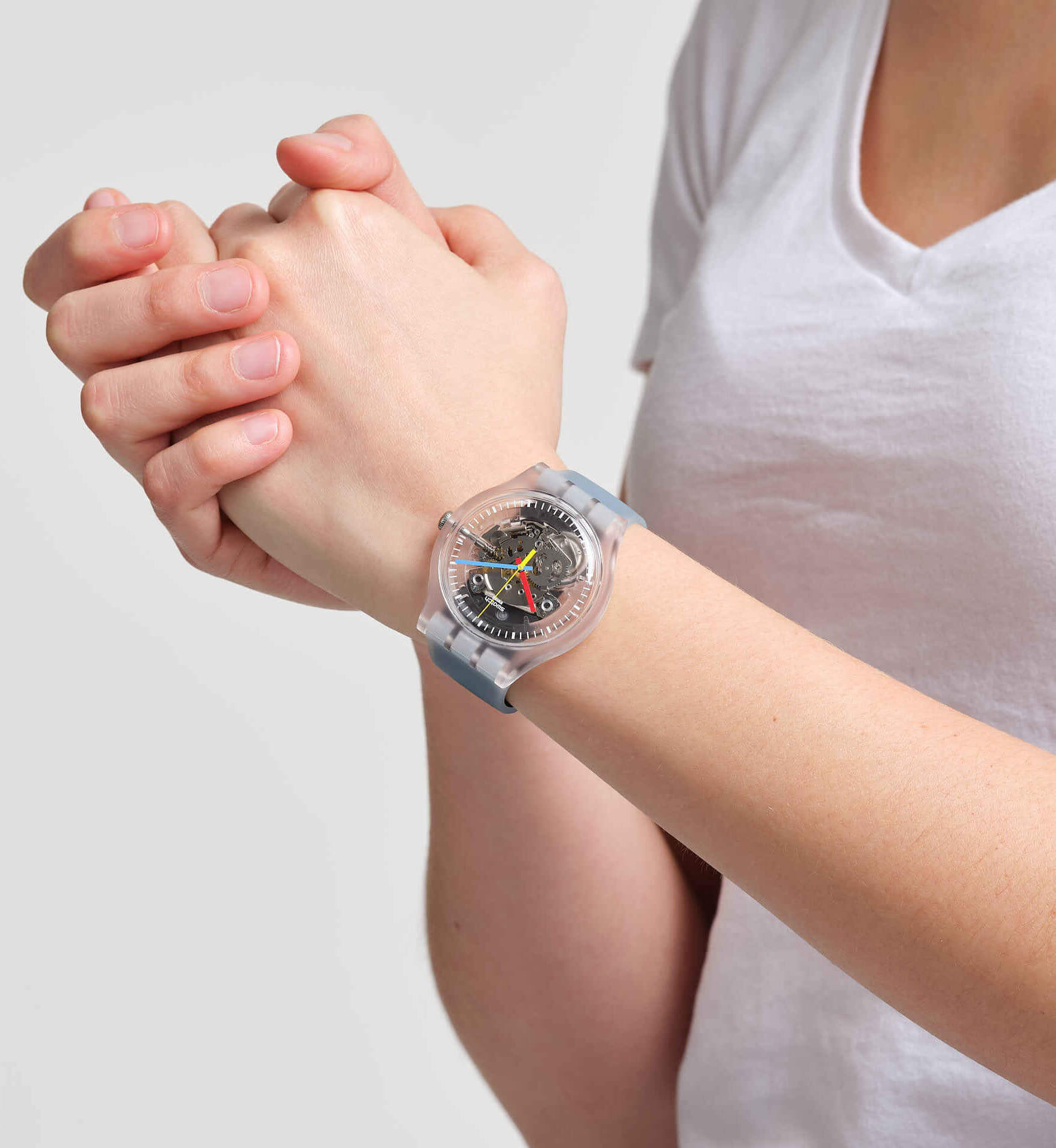 Swatch Suok157 CLEARLY BLACK STRIPED