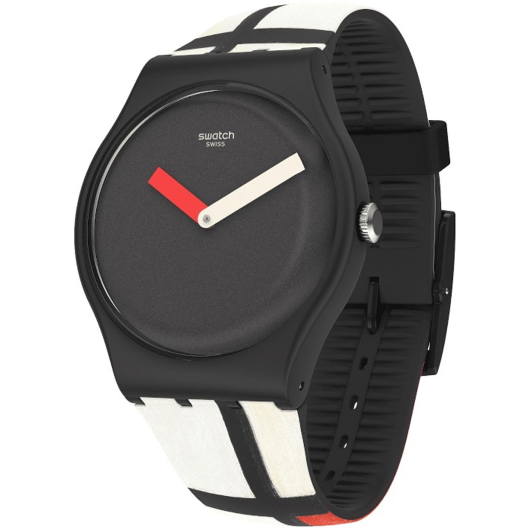 Swatch Suoz344 RED, BLUE AND WHITE, BY PIET MONDRIAN