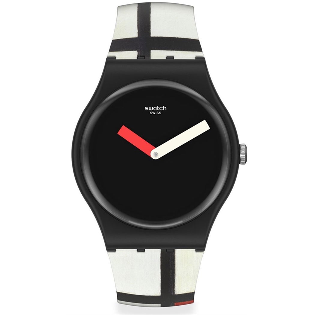 Swatch Suoz344 RED, BLUE AND WHITE, BY PIET MONDRIAN