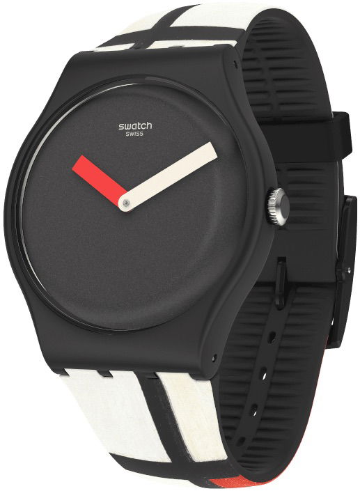 Swatch Suoz344 RED, BLUE AND WHITE, BY PIET MONDRIAN