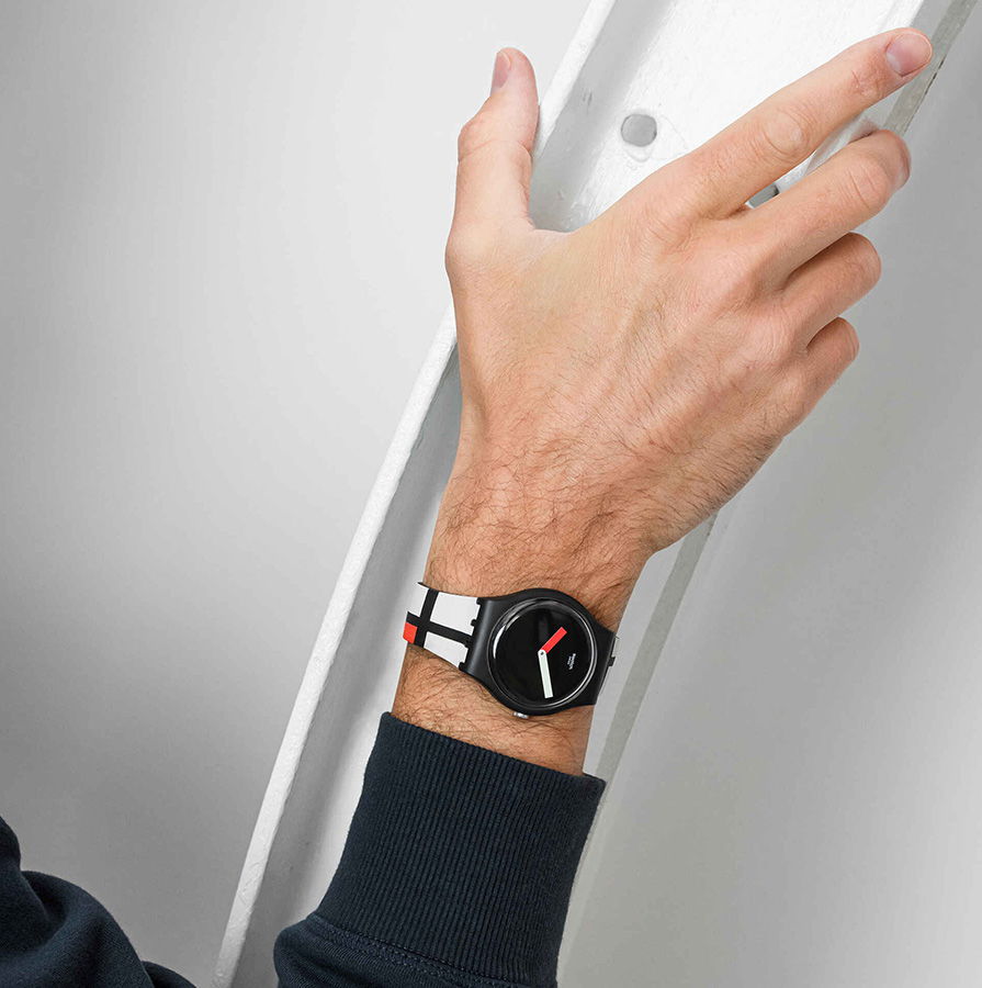 Swatch Suoz344 RED, BLUE AND WHITE, BY PIET MONDRIAN