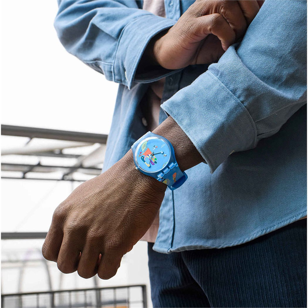 Swatch Suoz342 BLUE SKY, BY VASSILY KANDINSKY