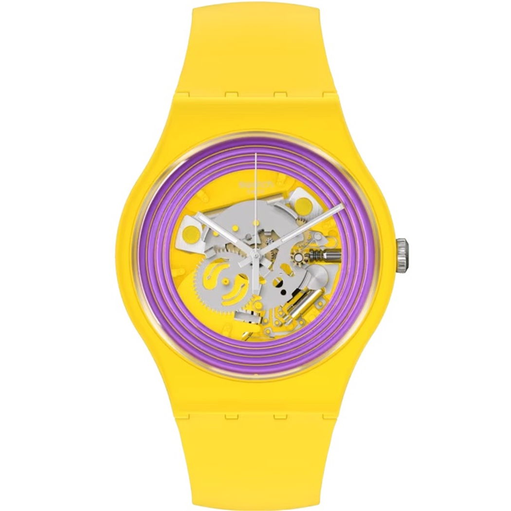 Swatch So29j100 PURPLE RINGS YELLOW